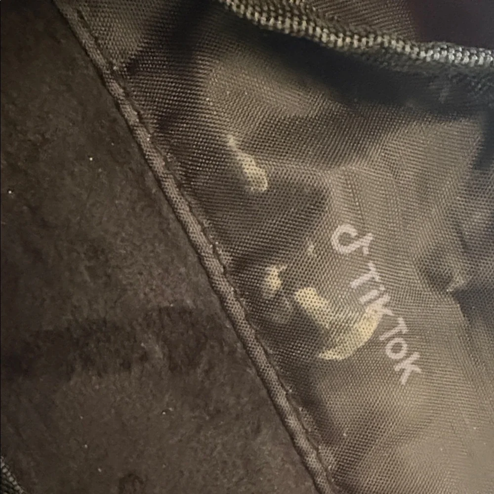 Black TikTok Logo Full Size Backpack